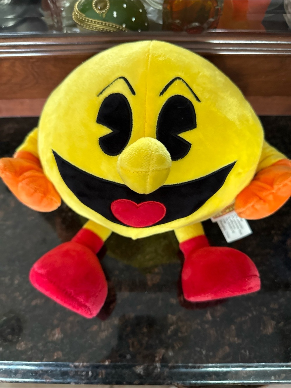Yellow Heart-Mouth Plush Character Toy for Kids